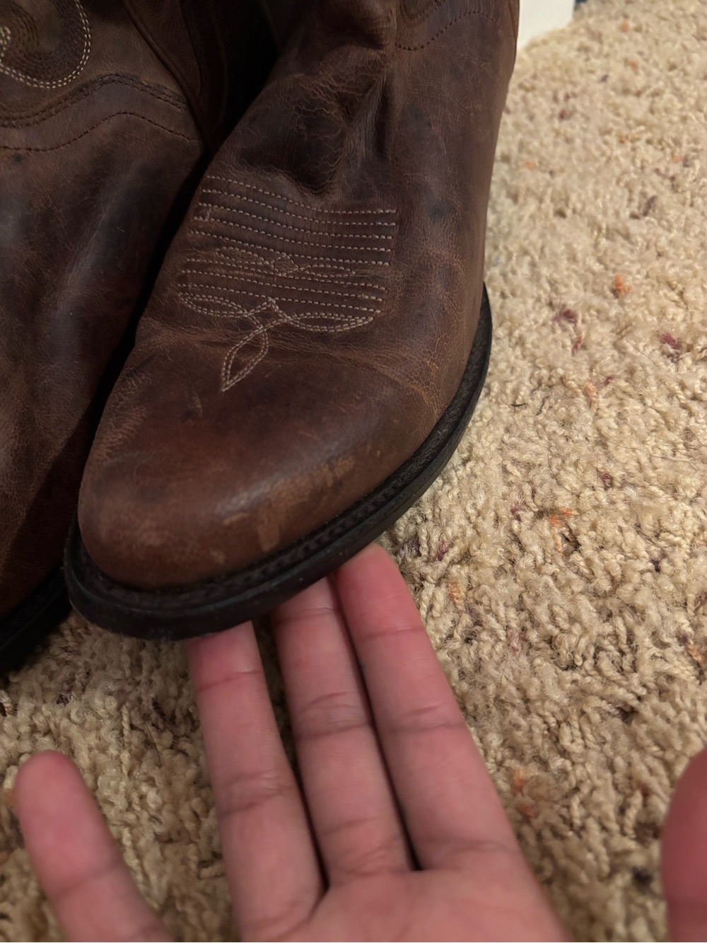 J.B. Dillon Tan Leather Western Boots - Picture 2 of 5